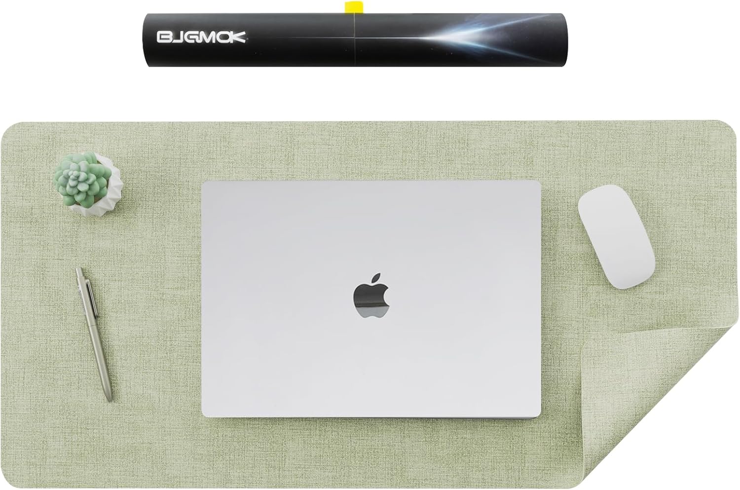 Faux Leather Mint Green Desk Protector