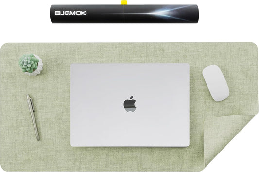Faux Leather Mint Green Desk Protector