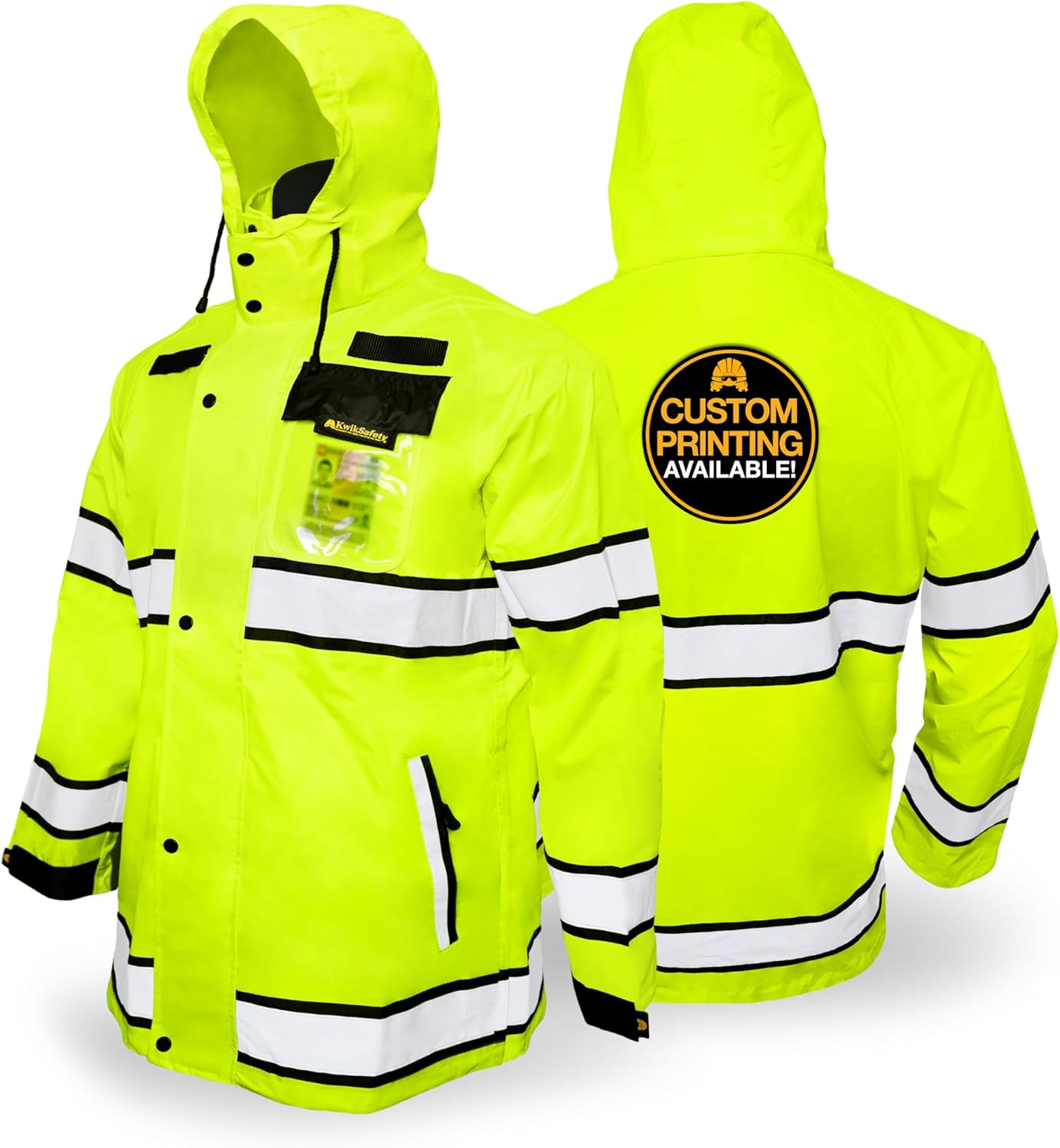 KwikSafety TORRENT Rain Jacket - High Visibility Rain Gear
