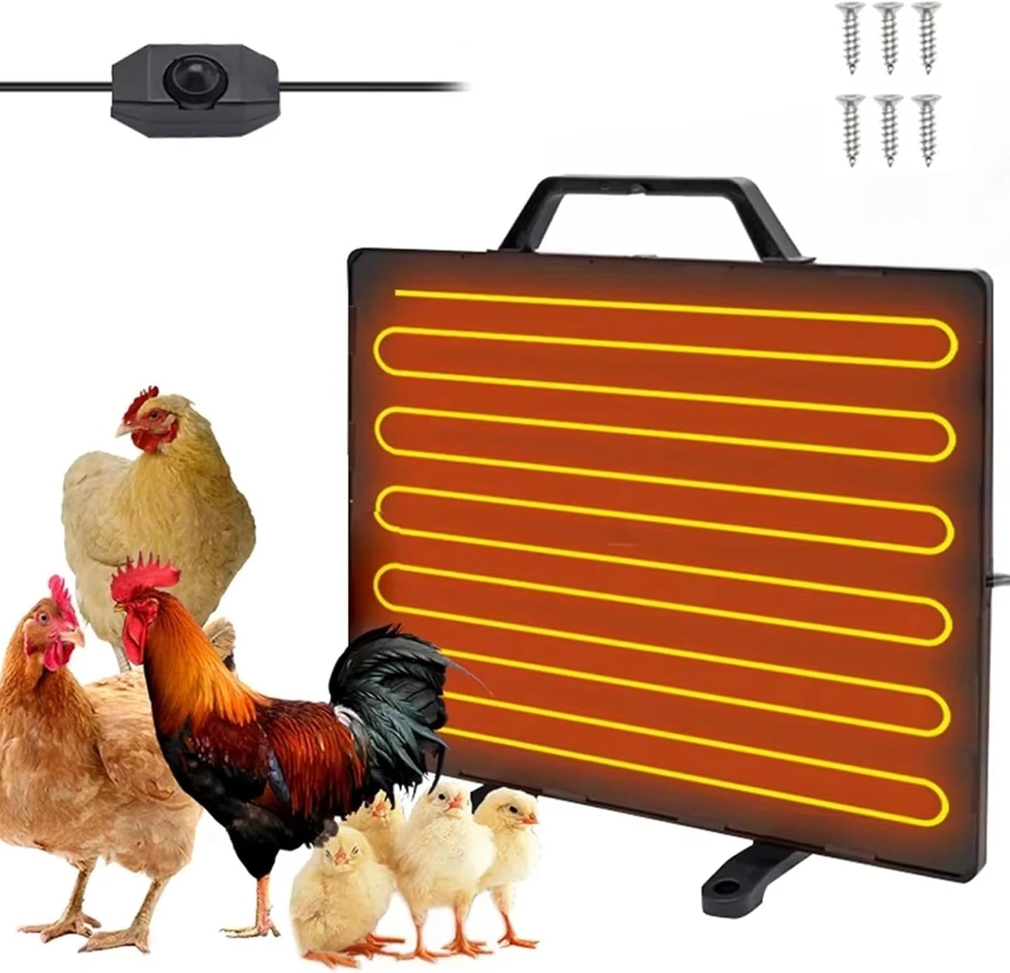 MiBoce Electric Poultry Heater - Adjustable Temp, Indoor/Outdoor Use