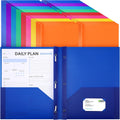 Pocket Folders with Prongs 104-Pack - Colorful School & Office Set