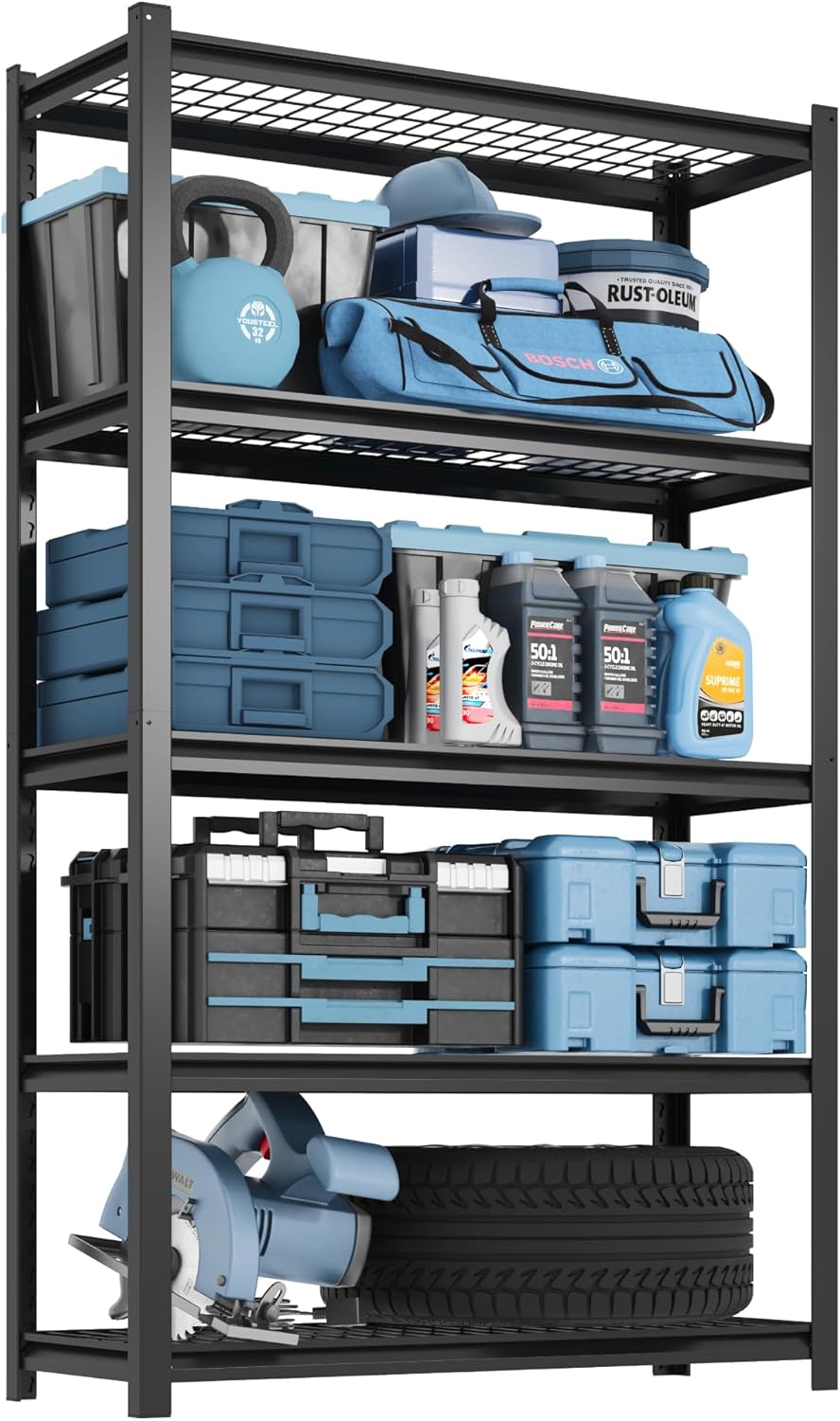 Heavy Duty 5-Tier Garage Shelving Unit for Maximum Storage