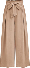 PRETTYGARDEN Women's Wide Leg Work Pants High Waisted - Breathable 4-6