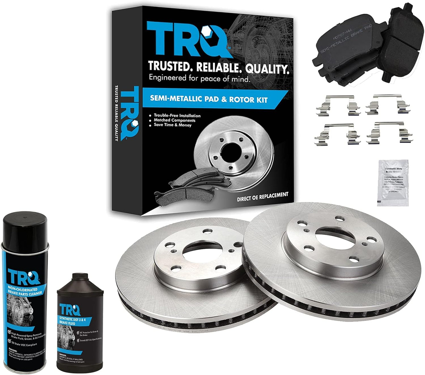 TRQ Front Brake Pad & Rotor Kit for Lexus ES300 and Toyota