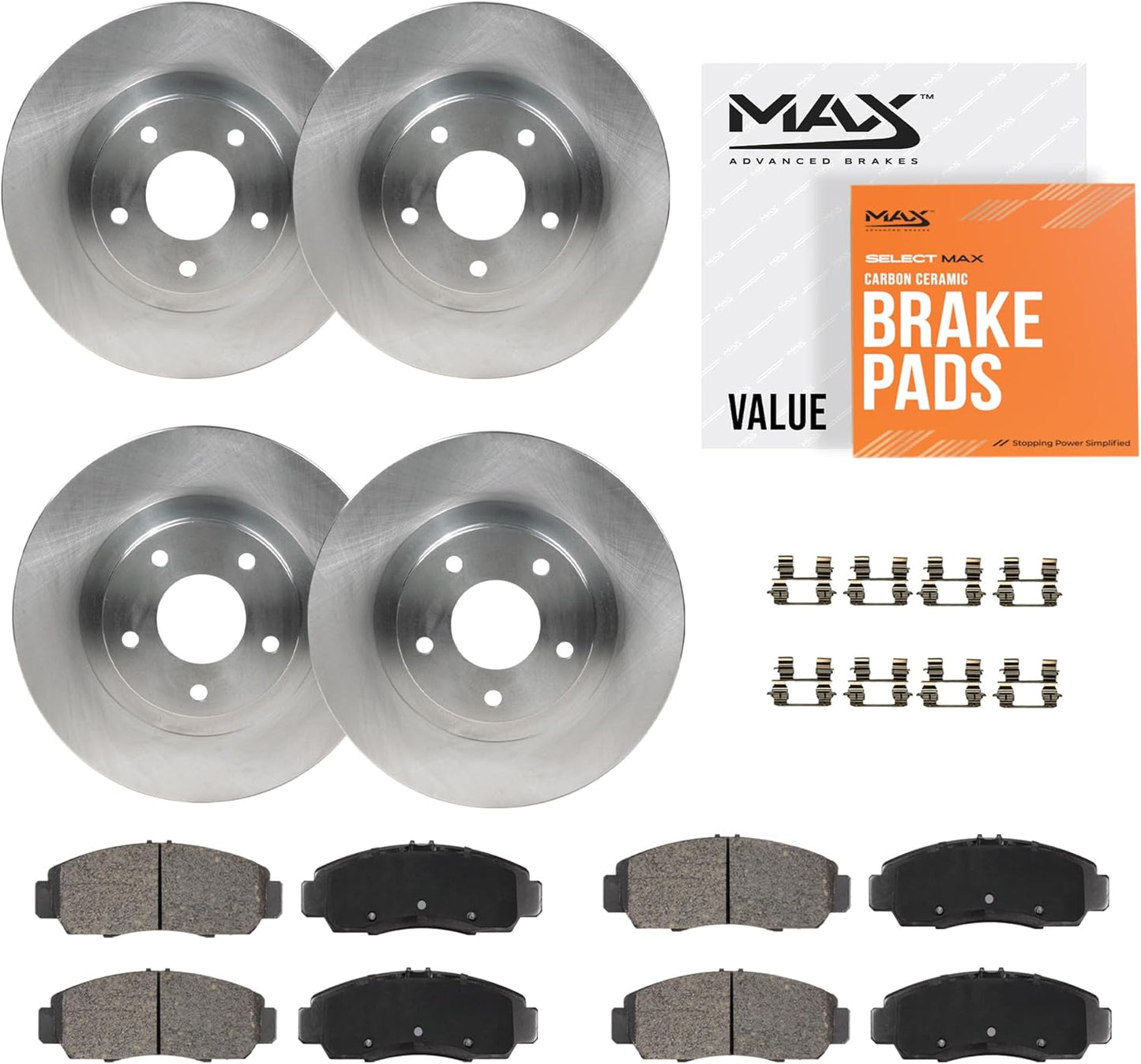 Max Advanced Brakes Front & Rear Brake Kit for Dodge Ram 1500