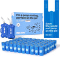 Dog Poop Bags with Handles 60 Rolls 720 Count Blue Iris Scented