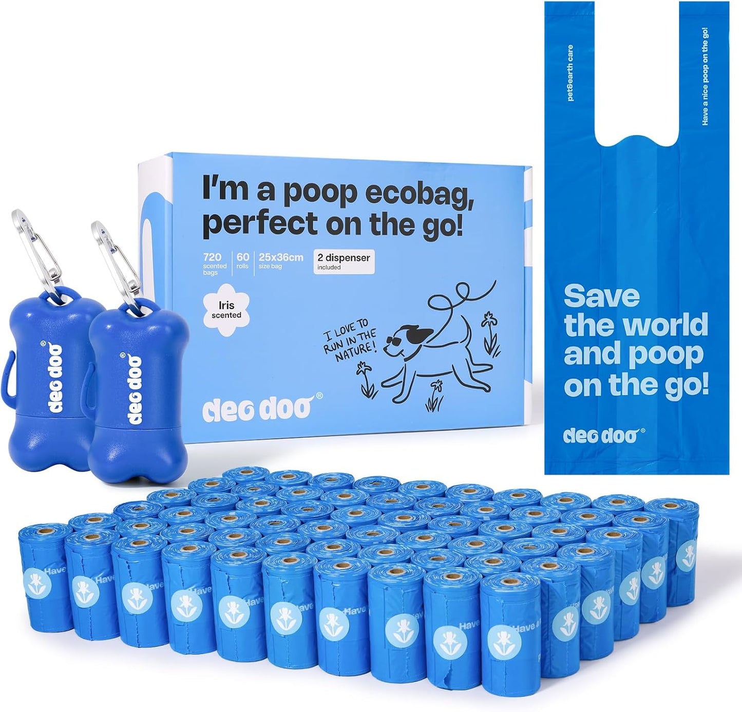Dog Poop Bags with Handles - 720 Counts Leak Proof & Thick