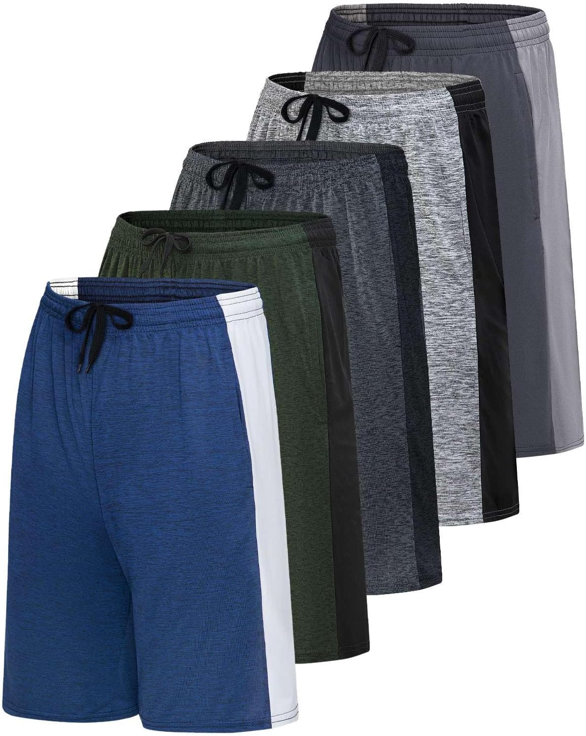 Youth Dry-Fit Active Athletic Basketball Gym Shorts with Pockets