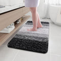 Microfiber Bathroom Rug 40x24 - Thick Shaggy Non-Slip Bath Mat