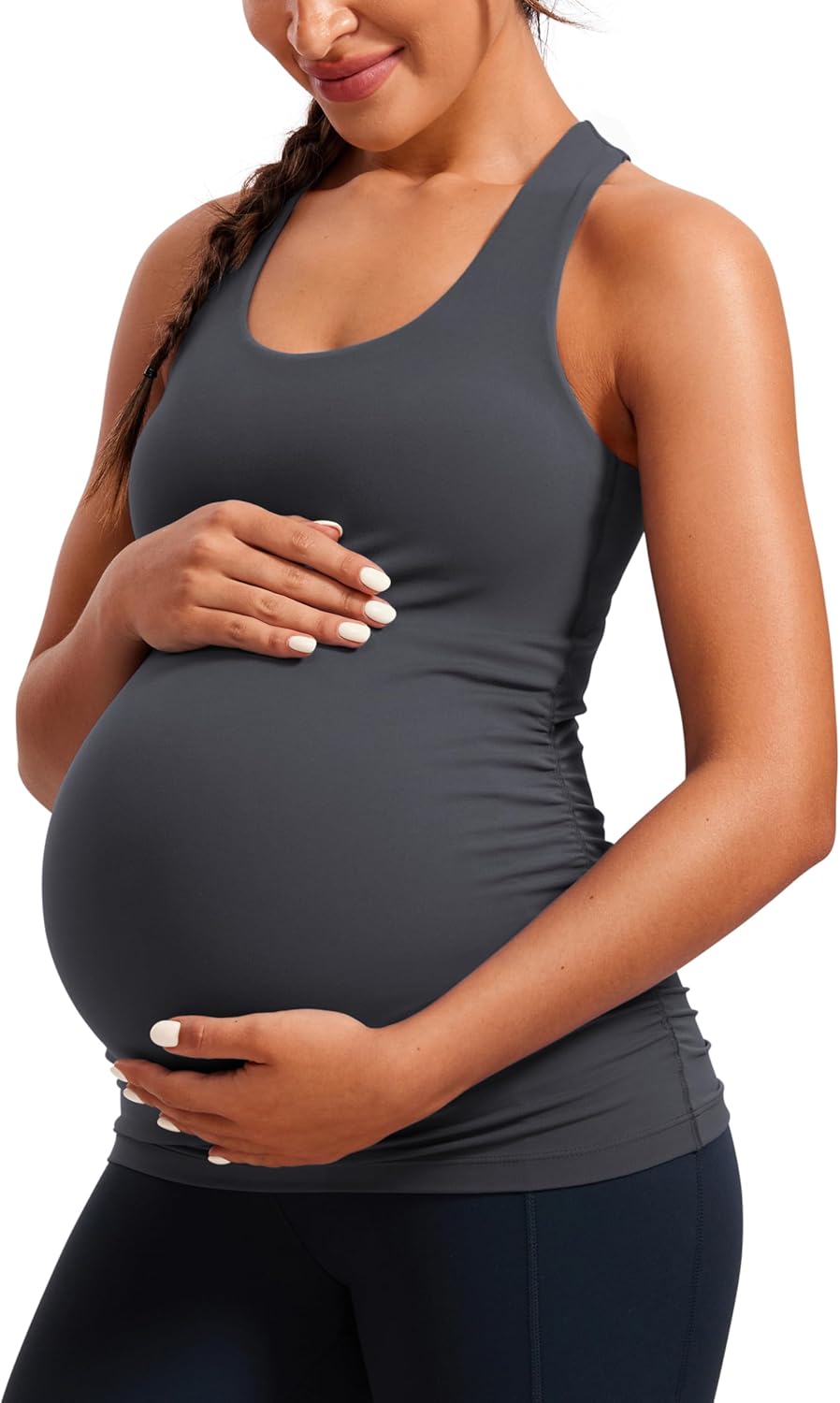 CRZ YOGA Butterluxe Maternity Tank Top for Comfort and Style