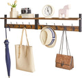 Coat Rack Wall Mount with Shelf 2-Pack - Dual Hooks & Wall Shelf