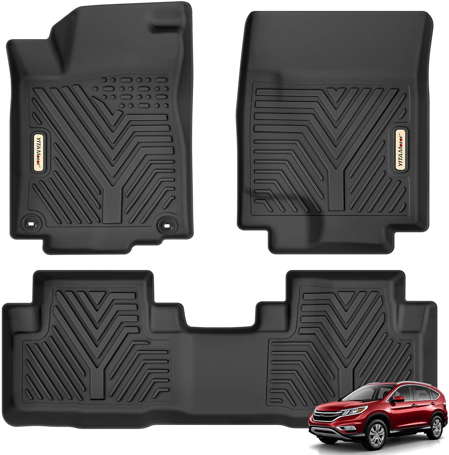YITAMOTOR Floor Mats for 2012-2016 Honda CR-V - All-Weather Fit