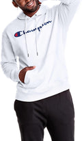 Champion Men's Fleece Script Logo Hoodie - Soft Midweight Comfort at