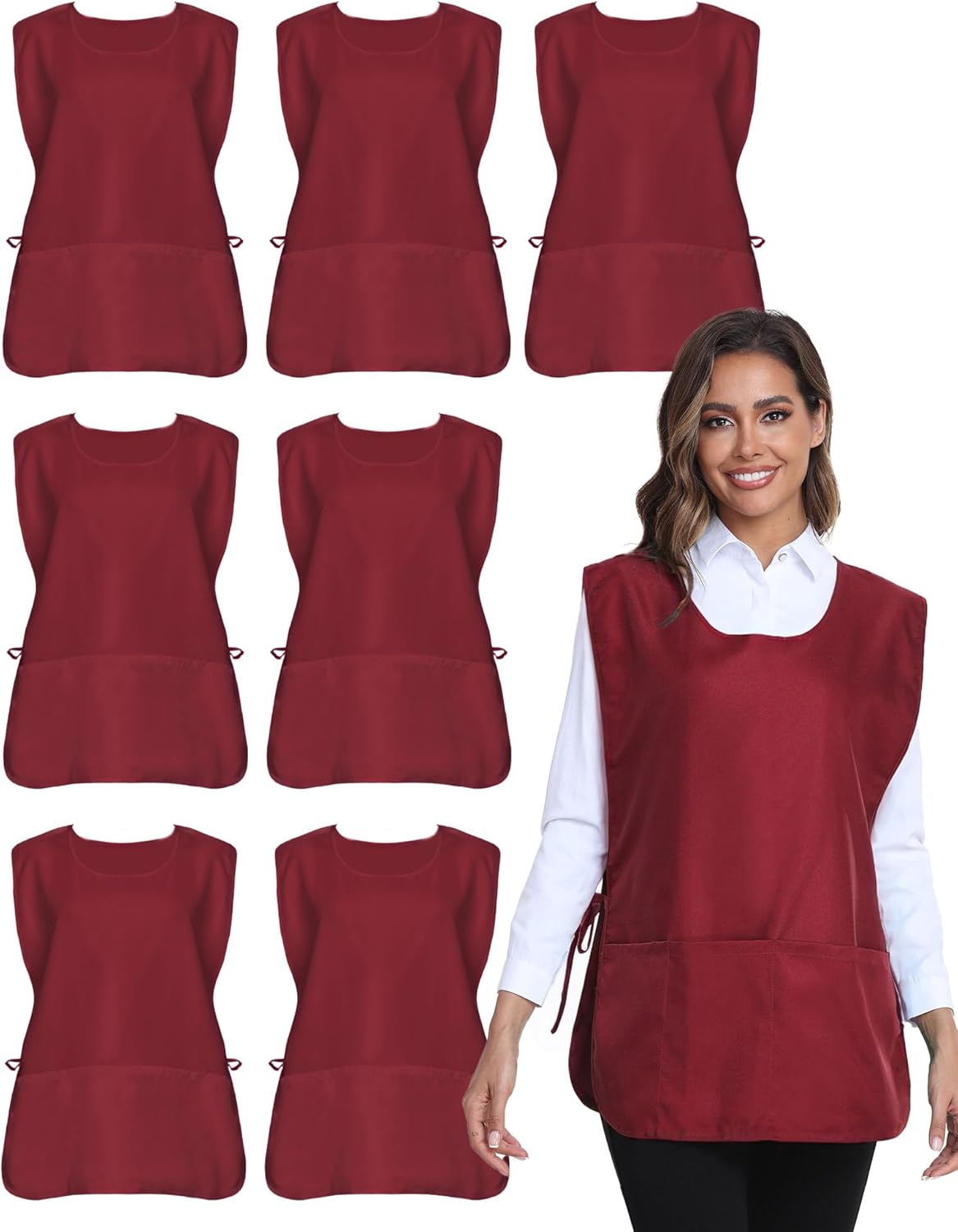 Argstar Unisex Waterdrop Cobbler Apron with 3 Pockets for All