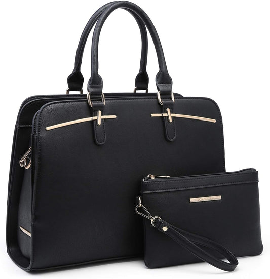 Women Handbag Wallet Tote Shoulder Hobo Bag Set with 3 Compartments