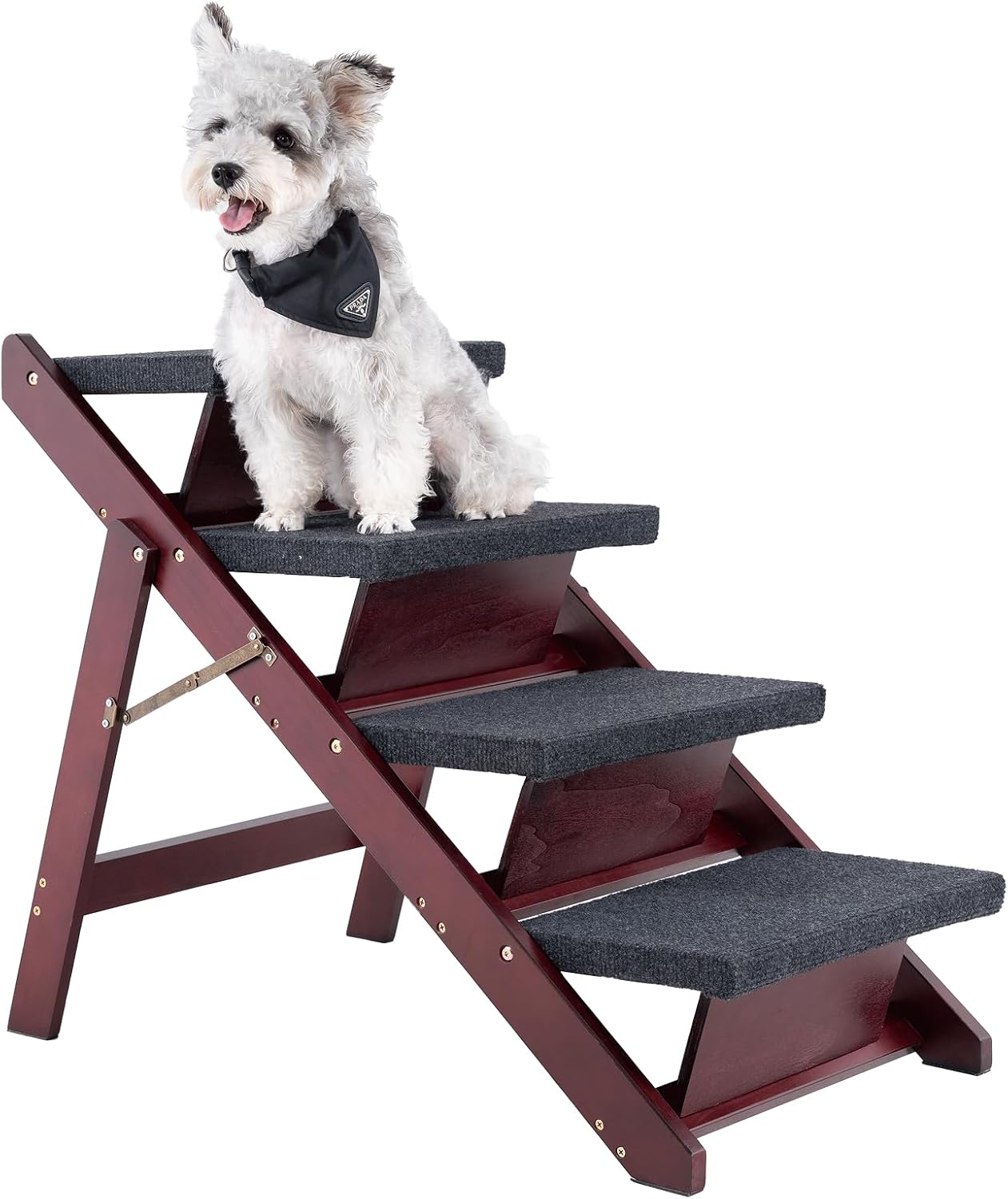 MEWANG Wooden Pet Stairs - 3-in-1 Foldable Ramp for Pets