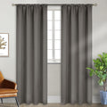 Grey 52 x 84 in Blackout Curtains 2 Panels - Thermal Insulated