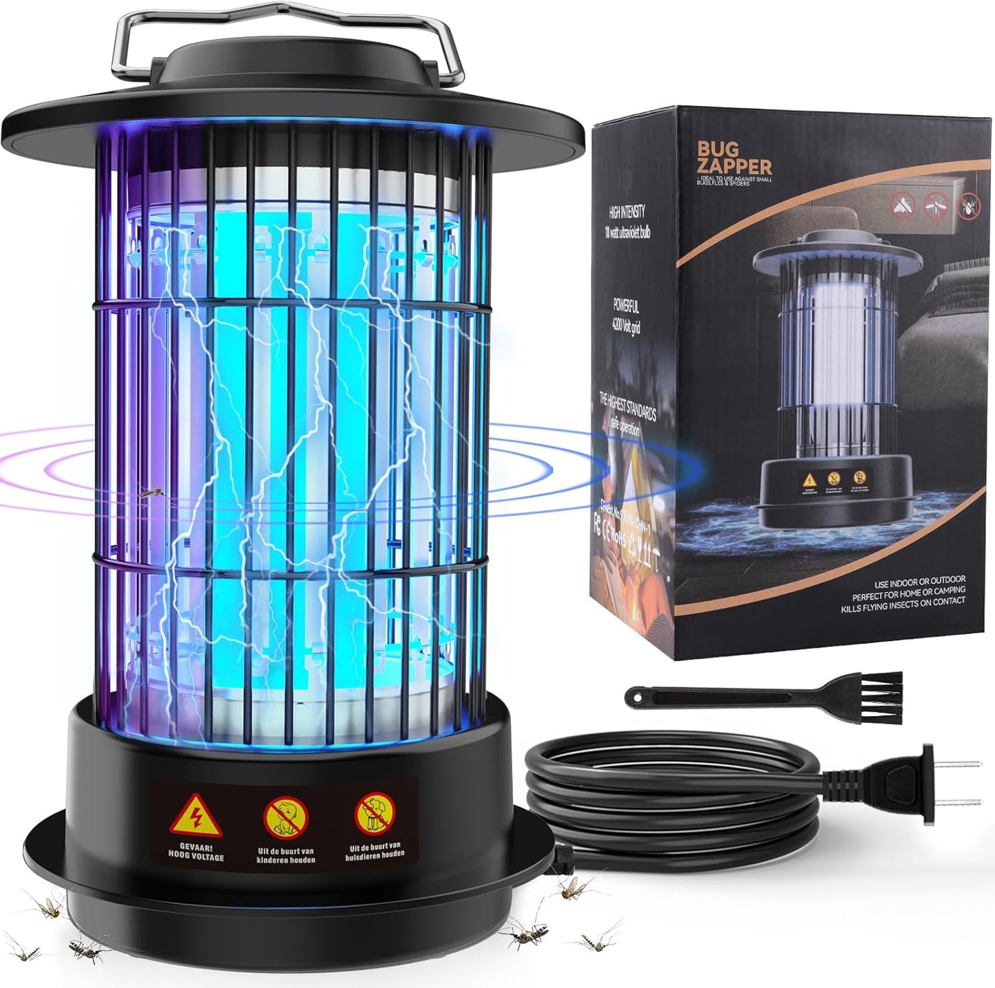 Bug Zapper Indoor Outdoor - 4200V 18W Insect Killer Device