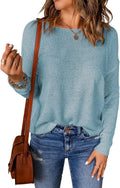 Acelitt Womens Casual Lightweight Long Sleeve Knit Shirts Tops