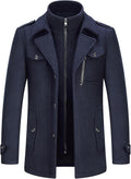 Men's Winter Wool Blend Peacoat for Casual and Business Wear