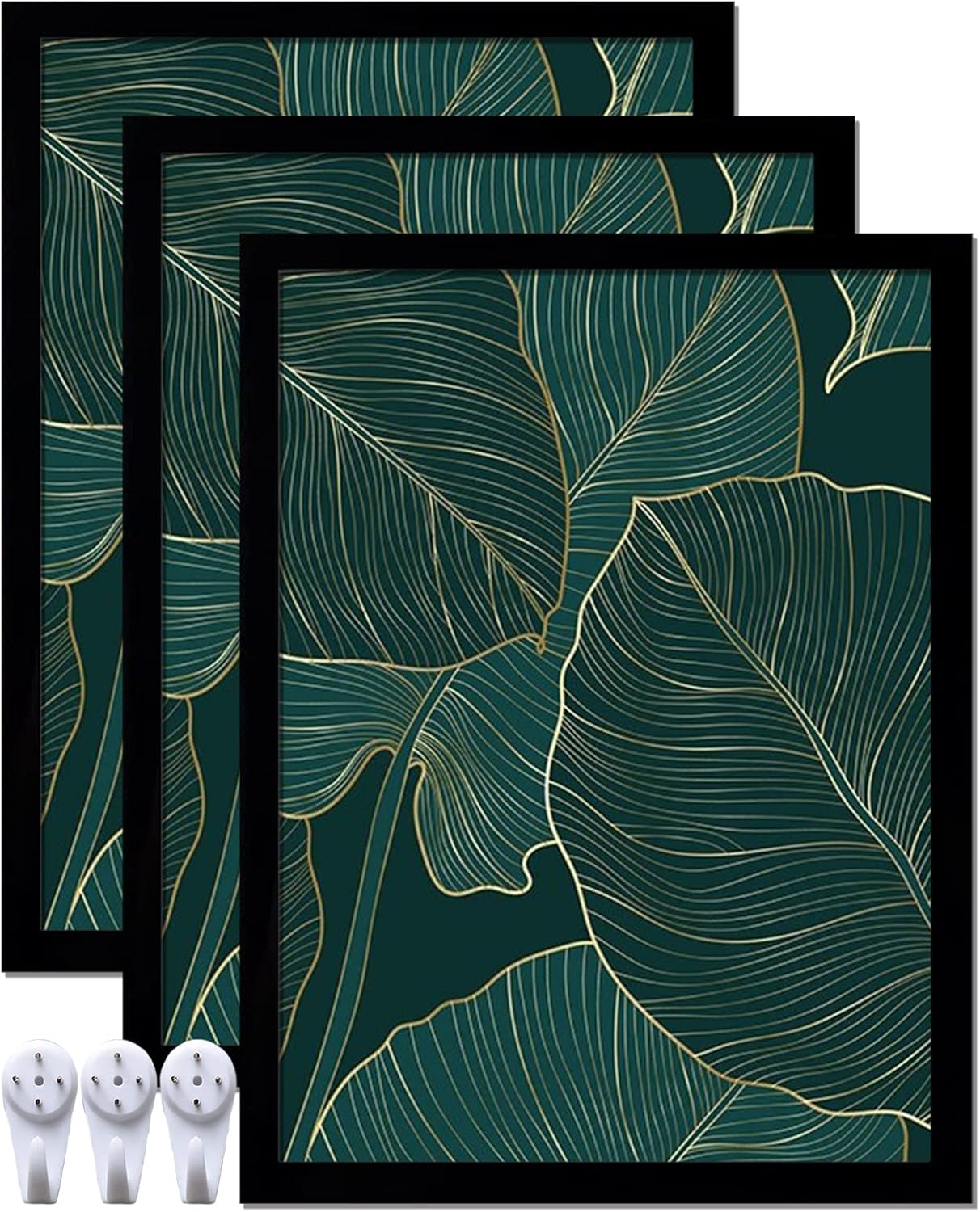 Black Picture Frame Set of 3 for 18x24 Photos and Posters