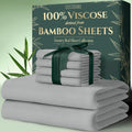 Full Size Viscose Bamboo Sheets 6pcs Light Grey - Cooling Soft