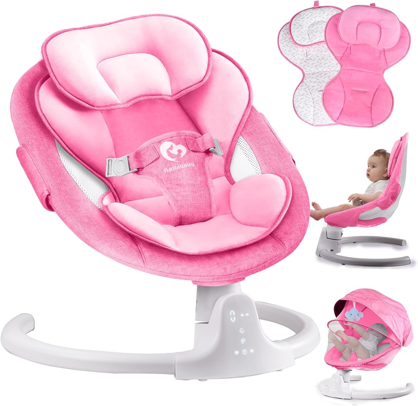 Bluetooth Baby Swing for Infants with Remote Control & Music