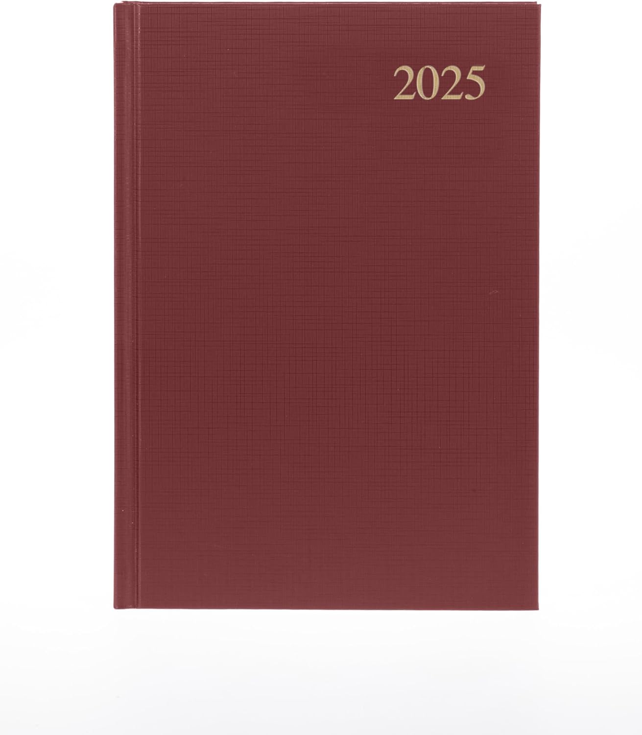 2025 Business Diary - A5 Day Planner - Faux Leather - Maroon
