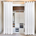 Closet Curtain for Open Closet Door Linen Sheer Curtains 78 in - Airy
