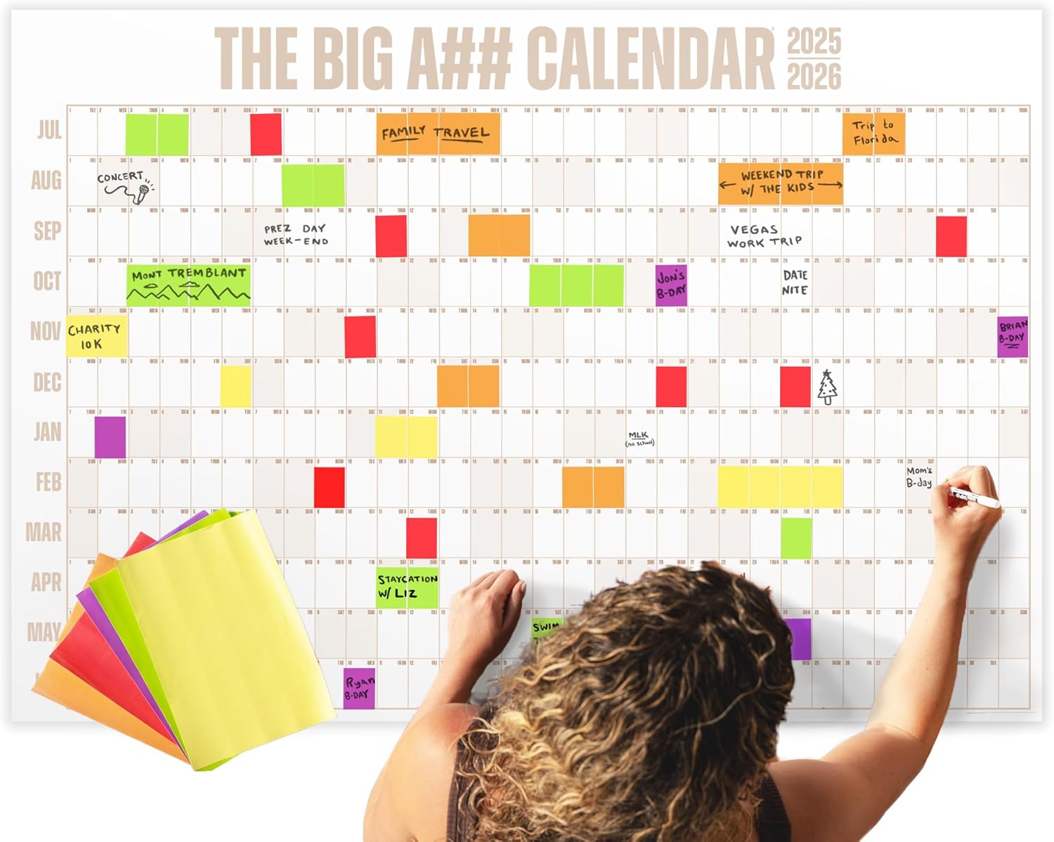 Mid-Year Wall Planner for 2025-2026: Organize with Ease