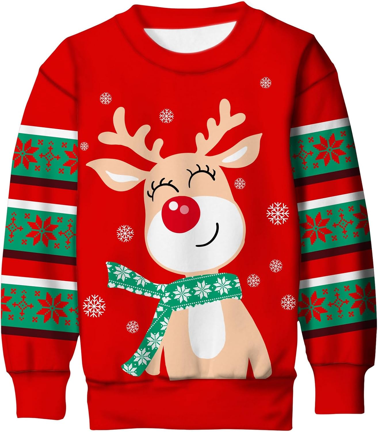 UNICOMIDEA Kids Ugly Christmas Sweater 3D Printed Pullover