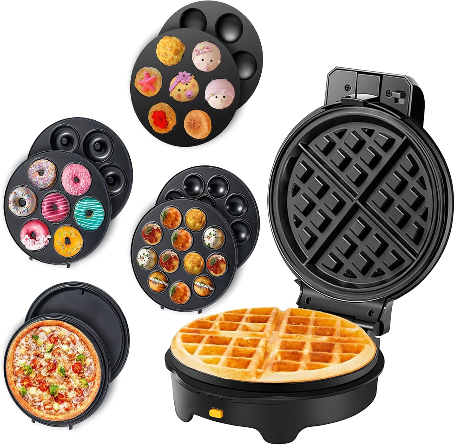 5-in-1 Waffle Donut Pizza Pancake Maker: FAOFER
