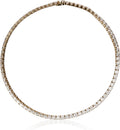Platinum Plated Sterling Silver Tennis Necklace - Classic Sparkle