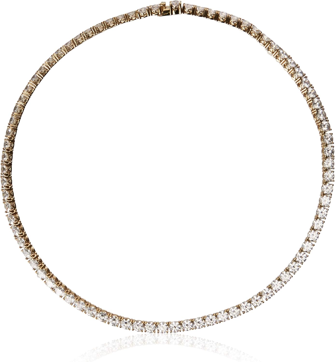 Classic Tennis Necklace with Round Cut Cubic Zirconia Elegance