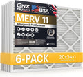 BNX TruFilter 20x24x1 MERV 11 Air Filter 6-Pack - Allergen Defense