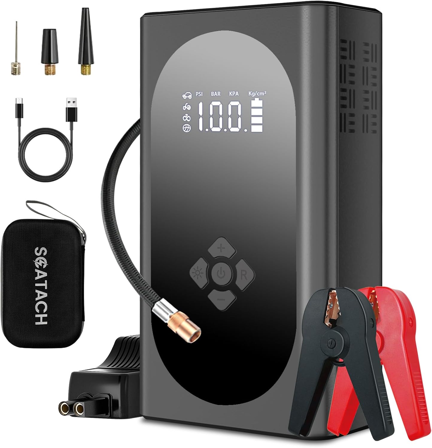 Scatach Q12 150PSI Jump Starter + Air Compressor - Power On the Go!