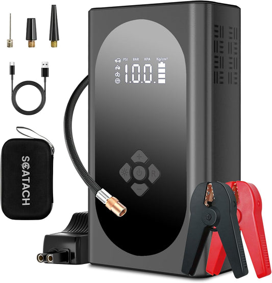 Scatach Q12 150PSI Jump Starter + Air Compressor - Power On the Go!