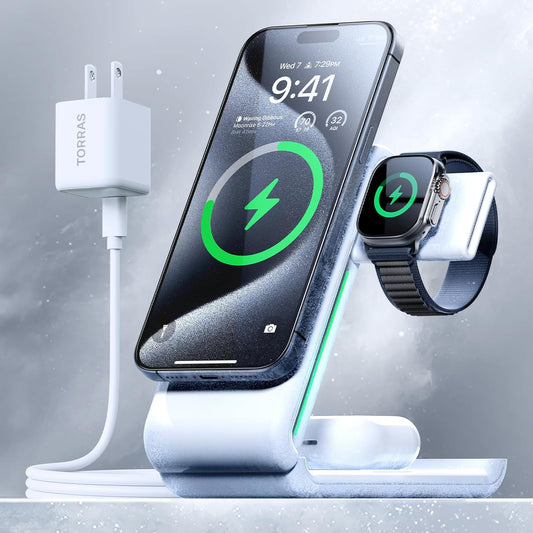 TORRAS 3-in-1 MagSafe Charging Stand: Ultimate iPhone Charging Hub