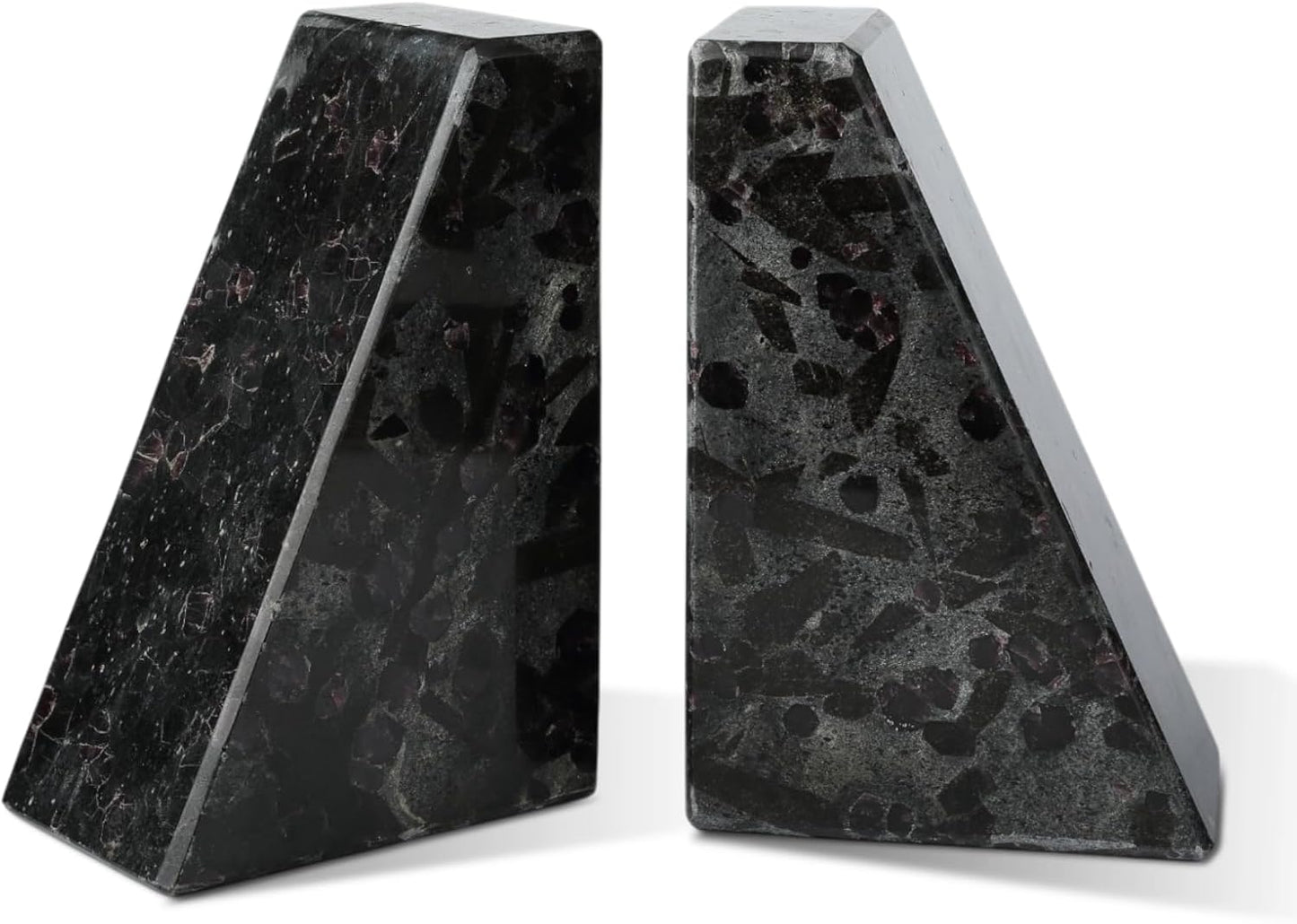 Marble Bookend for Heavy Books - Durable Decorative Bookends