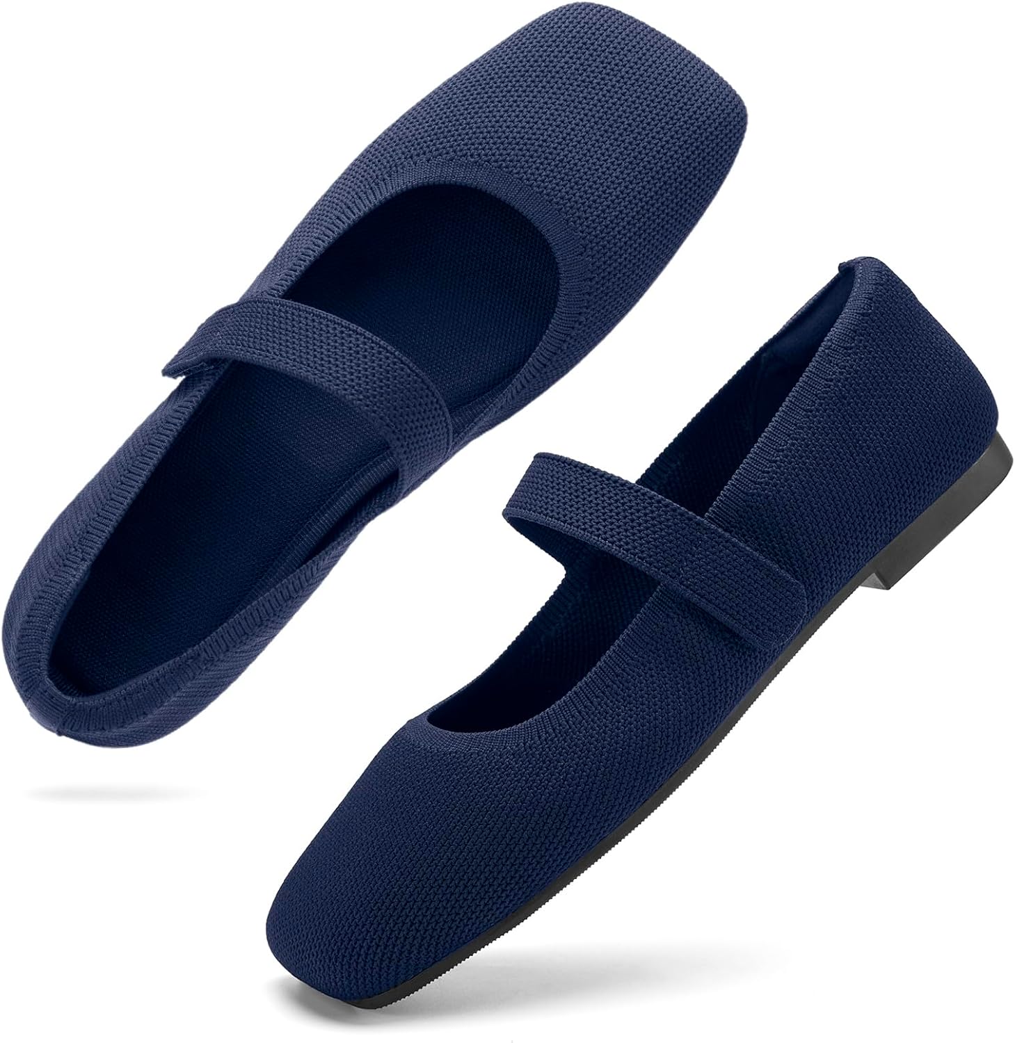 Wide Toe Box Flats for Women - Comfort Slip On Ballet Shoes