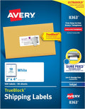 Avery 2 in x 4 in Printable Shipping Labels - 500 White Sheets