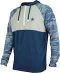 Zubaz NFL Men's Team Color Block 1/4 Zip Hoodie - Game Day Comfort
