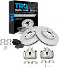 TRQ Front Brake Pad and Rotor Set Ceramic G Coated Rotors