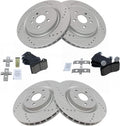 Front & Rear Ceramic Brake Pad and G-Coated Rotor Kit for 2010-15