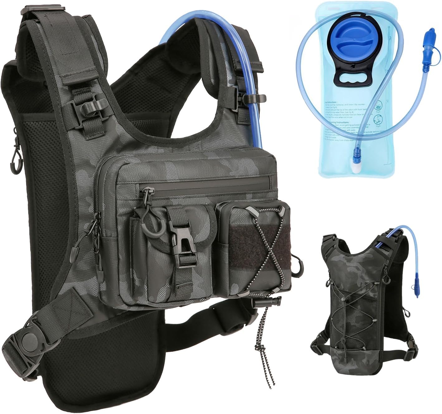 USA Original Patent Hydration Vest Backpack for Running & Hiking