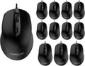 Computer Mice Wired 12 Pack USB PC Mice Bulk with Cord - Quiet