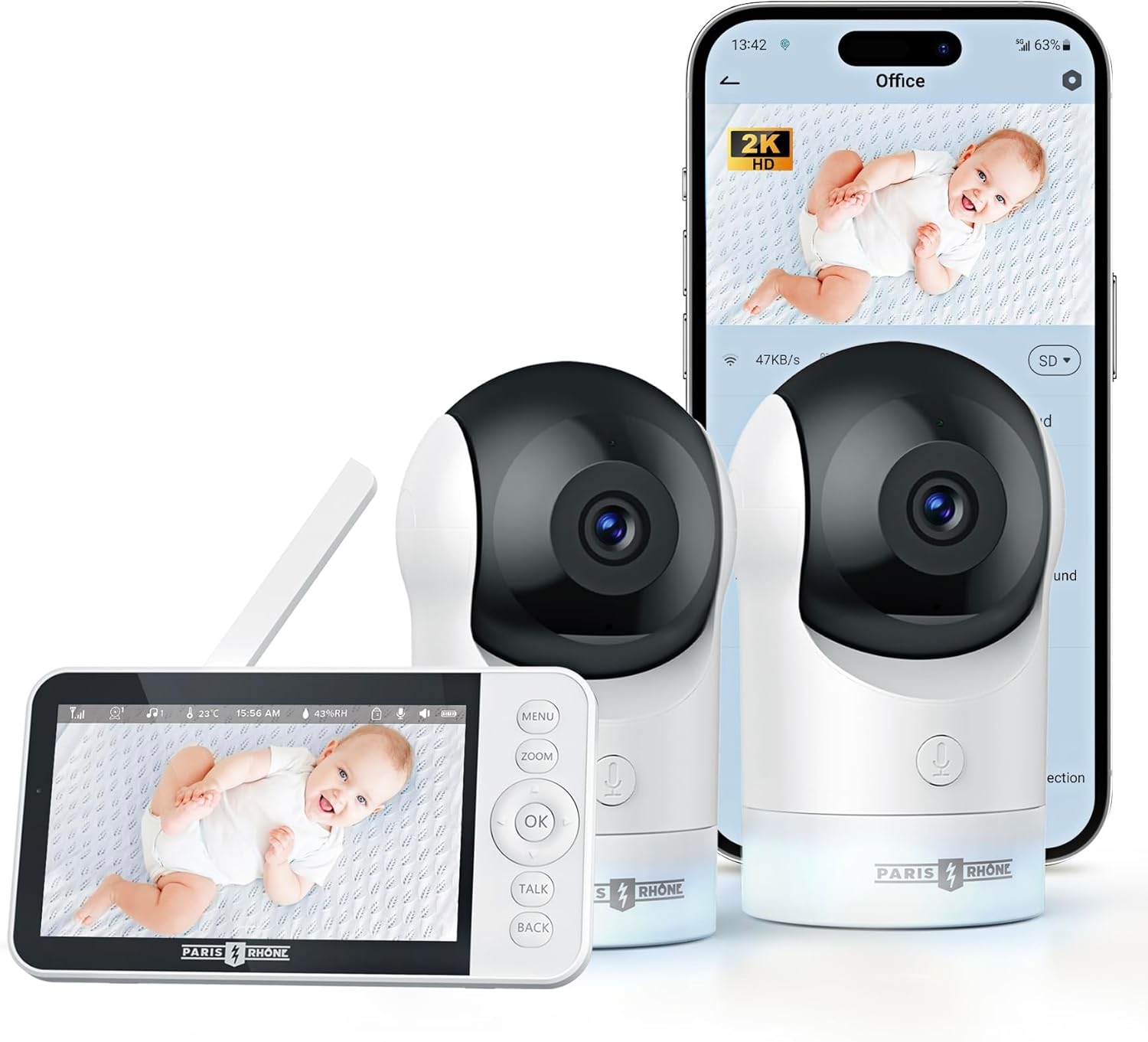 Smart Split-Screen Baby Monitor | 2K UHD WiFi Cameras
