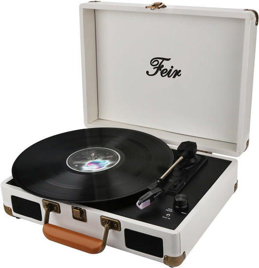Vinyl Record Player Bluetooth with Speakers for Music Lovers