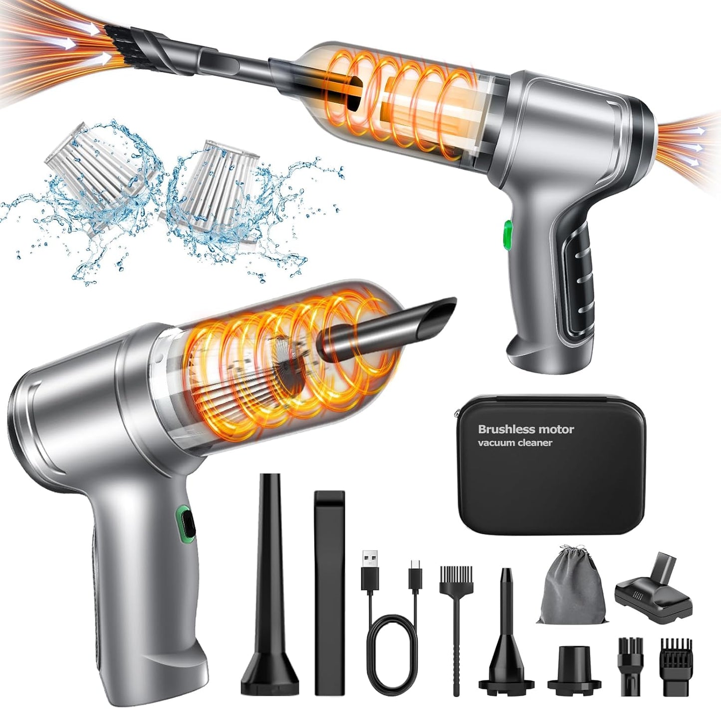 ILADYS Cordless Car Vacuum: 15000PA Suction Power!