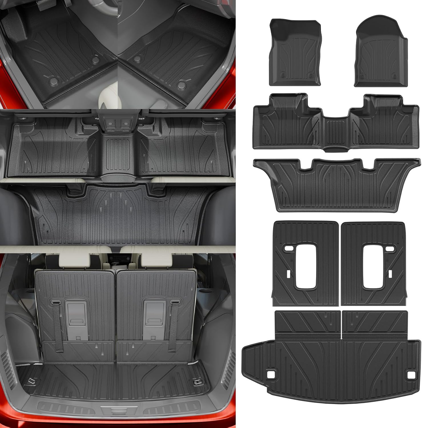 All Weather Floor Mats for 2016-2025 Dodge Durango 6-Seater